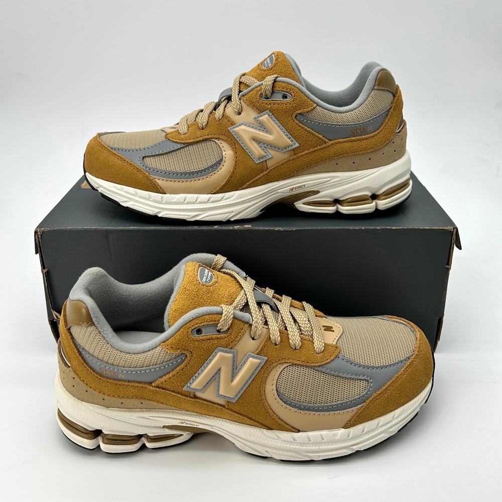 New Balance 2002 Size 6.5 Big Kids Sneakers Mustard Beige Suede NEW GC2002CE